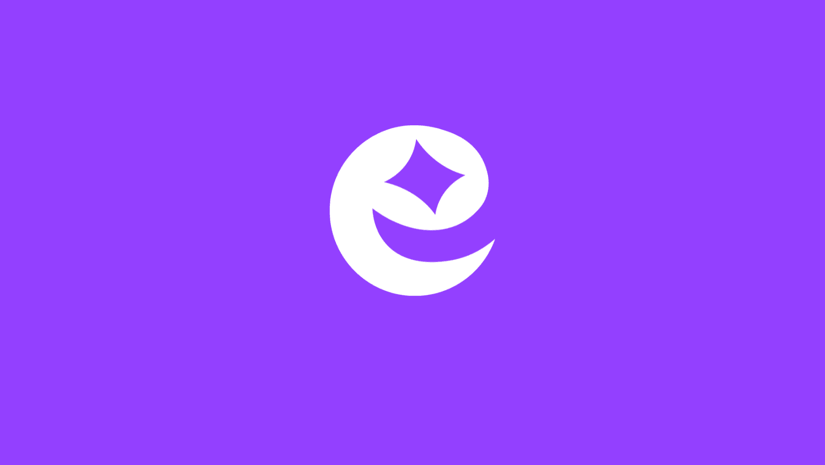 EDUSPARK — znak marki na fioletowym tle