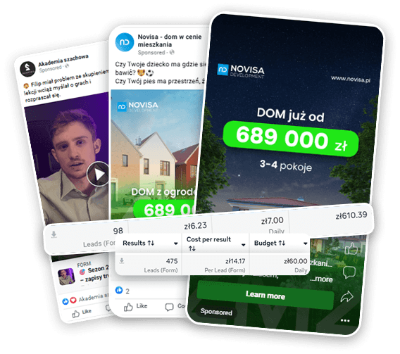 Przykłady reklam na Facebooku i Instagramie